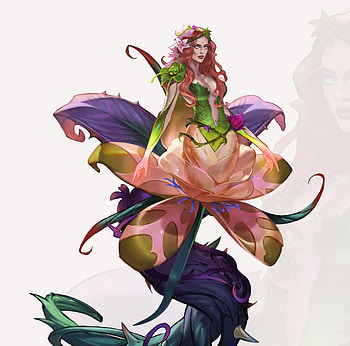 Fantasy girl, ffart, ff xu, fantasy, flower, ffxu, girl, creature HD wallpaper