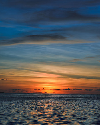 Nature, Sunset, Sky, Sea, Clouds, Horizon, Ripples, Ripple, Evening HD phone wallpaper