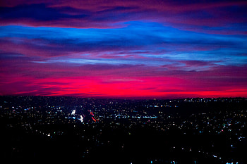 City Red , nature, sunset HD wallpaper