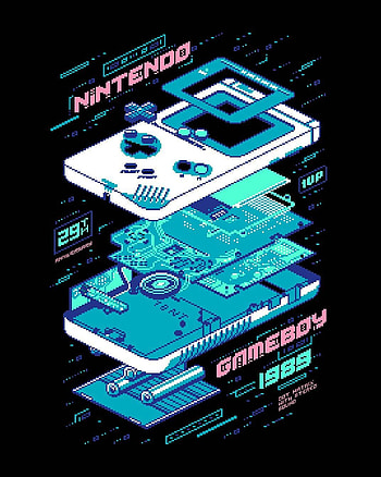 Nintendo Gameboy. Retro gaming art, Nintendo art, Pixel art games, Vaporwave Nintendo HD phone wallpaper