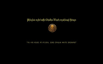 Quotes Cthulhu Black Minimalistic Typography HD wallpaper