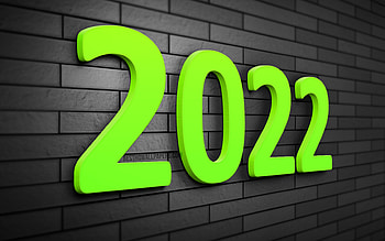 2022 lime 3D digits, , gray brickwall, 2022 business concepts, Happy New Year 2022, creative, 2022 new year, 2022 year digits, 2022 concepts, 2022 on gray background HD wallpaper