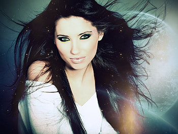 Green eyes, sexy, eyes, girl, model HD wallpaper