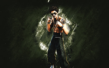 Fortnite Bruno Mars Skin, Fortnite, main characters, green stone background, Bruno Mars, Fortnite skins, Bruno Mars Skin, Bruno Mars Fortnite, Fortnite characters HD wallpaper