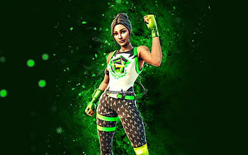 Major Glory, , green neon lights, Fortnite Battle Royale, Fortnite characters, Major Glory Skin, Fortnite, Major Glory Fortnite HD wallpaper