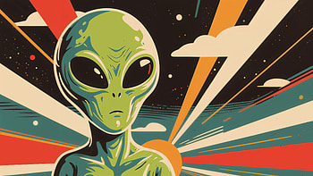 Cosmic : Retro Alien — Extraterrestrial Ultra, extraterrestrial, alien, space, retro HD wallpaper