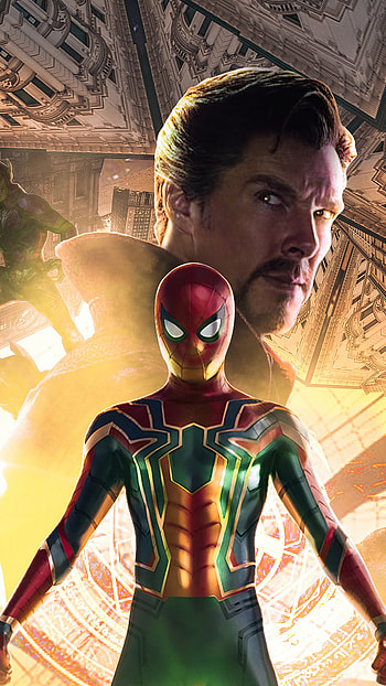 Spidy and Dr starnge, magic, iron spider, avengers, mr strange, spider man HD phone wallpaper