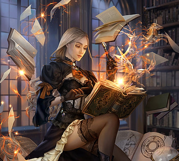 Emanation, witch, hoang lap solan, book, spell, fantasy, luminos, hoanglapsolan HD wallpaper