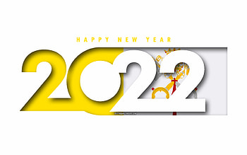 Happy New Year 2022 Vatican City, white background, Vatican City 2022, Vatican City 2022 New Year, 2022 concepts, Vatican City, Flag of Vatican City HD wallpaper