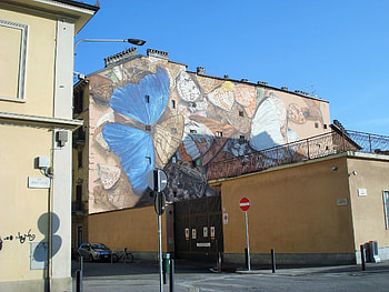Italy Streetart, Turin, Aurora, Mantra Vagabundler HD wallpaper