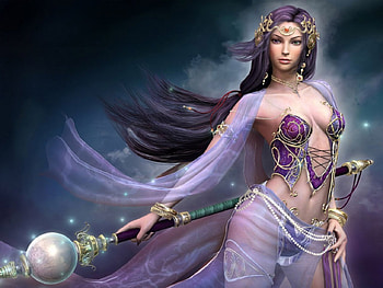 Bela garota guerreira, bonita, guerreira, anime, garota HD wallpaper