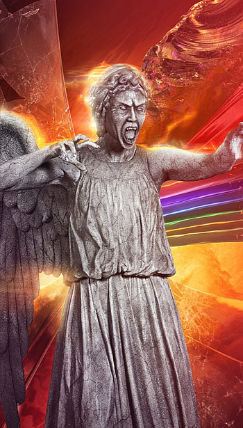 Weeping Angel, Doctor who: Flux, Timelord, Timetravel, 13th doctor, Weeping angels, Village of angels, Doctor who HD phone wallpaper