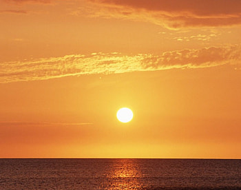 POR DO SOL, mar, sol, amarelo, natureza HD wallpaper