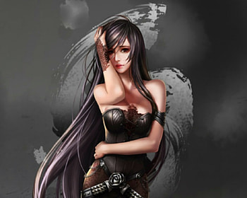 Fantasy Girl, black, fantasy, art, woman HD wallpaper