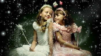 Little Faeries, cute, girls, faeries, fantasy HD wallpaper