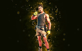 Relaxedbeam LazarBeam, , yellow neon lights, Fortnite Battle Royale, Fortnite characters, Relaxedbeam LazarBeam Skin, Fortnite, Relaxedbeam LazarBeam Fortnite HD wallpaper