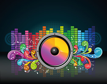 Music, Vector, Equalizer, Notes, Speaker HD wallpaper