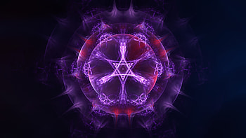 Abstract, Violet, Fractal, Glow, Purple, Symbol HD wallpaper