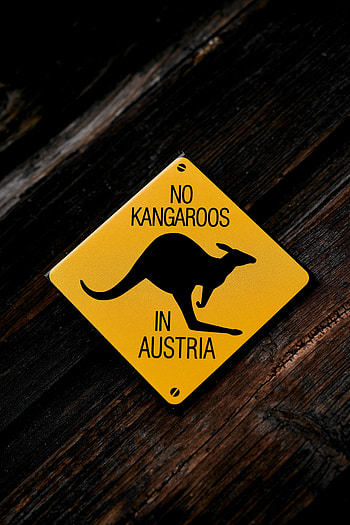 Kangaroo, Words, Wood, Wooden, Inscription, Sign HD phone wallpaper