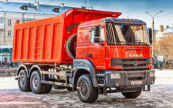 URAL-S35-510, red truck, 2021 trucks, cargo transport, dump trucks, LKW, R, russian trucks, URAL HD wallpaper