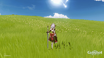 Clear Sky, knight, nature, gothic, Noelle (Genshin Impact), video game, Genshin Impact HD wallpaper