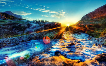 Landscape, Rivers, Sunset HD wallpaper