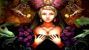 Trône, siege, femme, chaine, couronne HD wallpaper