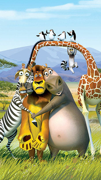 Madagascar, , Disney characters, Cartoon drawings HD phone wallpaper