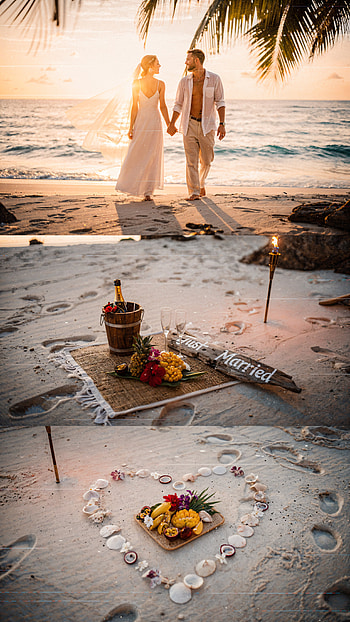 Sunset Honeymoon — Tropical , honeymoon, beach, couple HD phone wallpaper