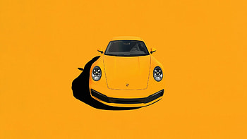 Porsche 911 yellow, Sportscar minimalism, Striking , Visual impact HD wallpaper