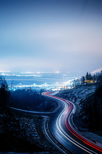 Cities, Night, City, Road, Neon, zelight HD phone wallpaper
