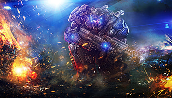 Fantasy, Fire, Weapon, Man, Warrior, Armor, Armour HD wallpaper