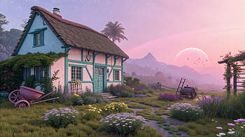 Enchanted Cottagecore Garden in Ultra, cottagecore garden, cottage, landscape, nature, flower HD wallpaper