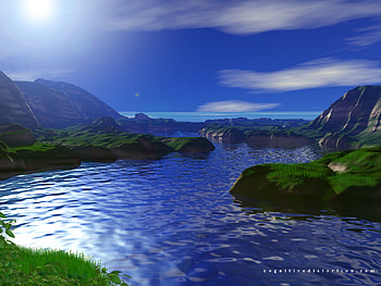 nature at its best, sky, nature, grass, mountains, water HD wallpaper