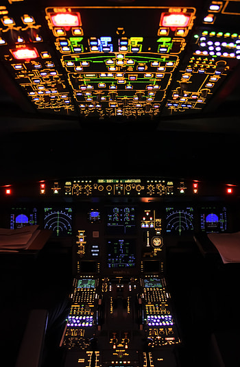 Miscellanea, Miscellaneous, Backlight, Illumination, Plane, Airplane, Control Panel, Radars HD phone wallpaper
