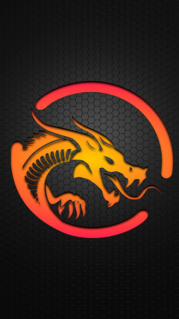 Dragonized Garuda, orange, symbol HD phone wallpaper