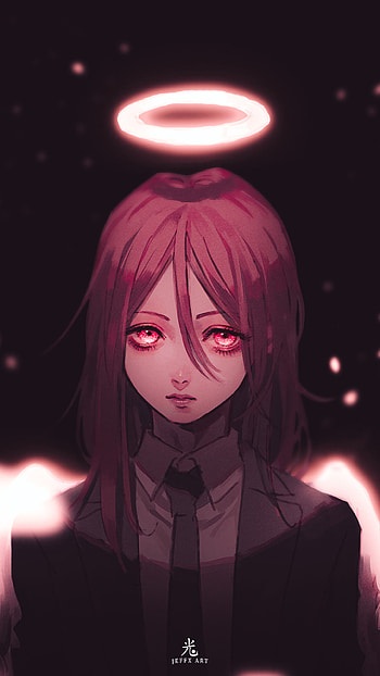AGEL DEVIL 天使, angeldevil, chainsaw, black, angel, chainsawman, eyes, anime HD phone wallpaper