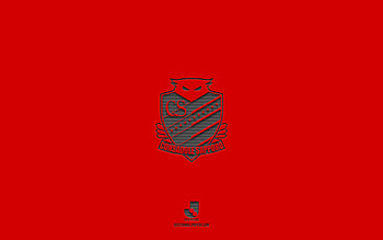 Hokkaido Consadole Sapporo, red background, Japanese football team, Hokkaido Consadole Sapporo emblem, J1 League, Japan, football, Hokkaido Consadole Sapporo logo HD wallpaper