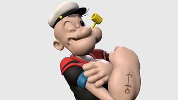 Popeye the Sailor Animation, Popeye the Sailor Man, Royalty-, 3D model HD wallpaper
