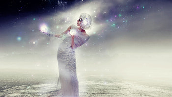 Enchantress, girl, luminos, fantasy HD wallpaper