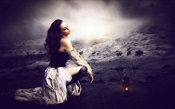 Light Guide, girl, guide, cg, light HD wallpaper