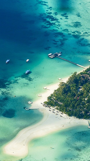 Tropical paradise, Nature's beauty, Sandy beaches, Crystal clear waters HD phone wallpaper