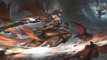 Final Flight, fantasy, woman warrior HD wallpaper