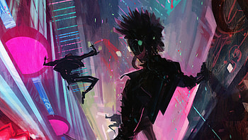 Cyberpunk Filipe Andrade, cyberpunk, artist, artwork, digital-art HD wallpaper