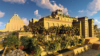 Hanging Gardens, Babylon HD wallpaper