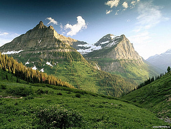 Forests and Mountains, sky, nature, forest, mountain HD wallpaper