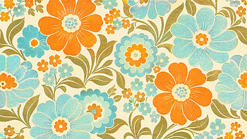 Sunlit Retro Floral —, Floral Pattern, Flower HD wallpaper