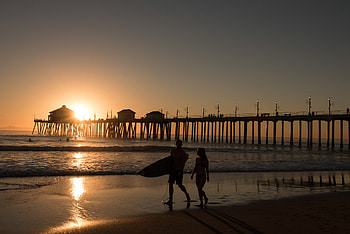 Huntington Beach, Travels, Huntington Beach pier, Captivating structure HD wallpaper