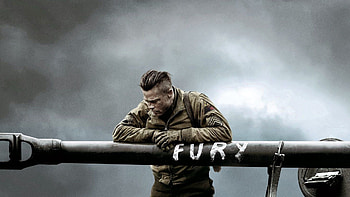 Brad Pitt, Fury movie, Military tank, Action drama HD wallpaper