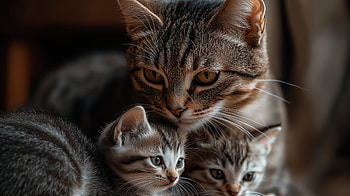 : Tender Moments of Cats and Kittens, cat, kitten HD wallpaper
